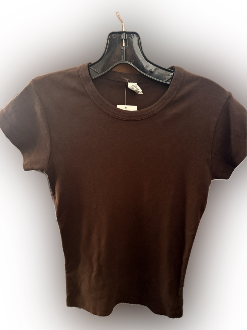Los Angeles Apparel Chocolate Cap-Sleeve Crewneck Baby Tee